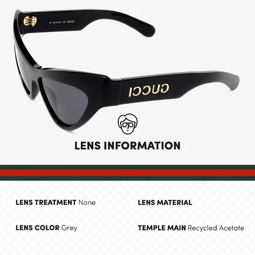 Vista 4 de Gucci GG1294S Gafas de sol de moda de diseñador para mujer con kit eSHADES - Abraza la sofisticación y la elegancia