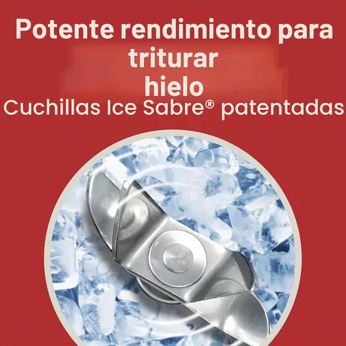 Vista 4 de Hamilton Beach Batidora trituradora de ondas para batidos y batidos con tarro de vidrio de 40 onzas y 14 funciones, cuchillas de sable de hielo