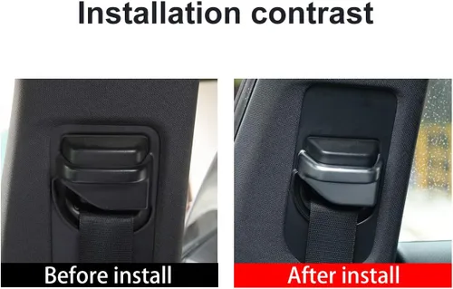 Vista 2 de YIWANG ABS cromo cinturones de seguridad cubierta ajuste 2 unids para Mercedes Benz CLA GLA B clase W117 auto accesorios
