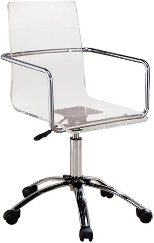 Vista 3 de Home Square Juego de 2 piezas con silla giratoria de oficina de acrílico y escritorio