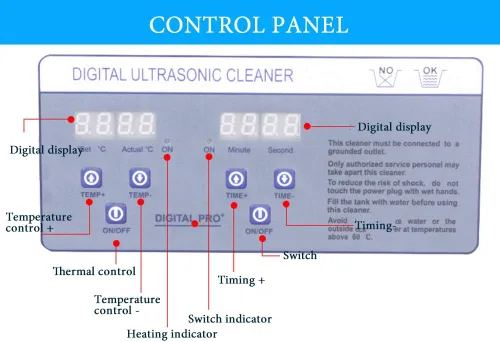 Vista 2 de CGOLDENWALL PS-20A 3L Limpiador ultrasónico Digital Placa de circuito electrónico Máquina de limpieza ultrasónica Metal Lavadora ultrasónica