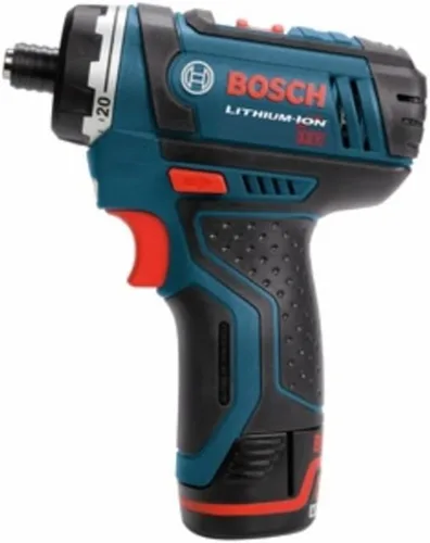 Vista 3 de Kit Bosch PS21 destornillador de bolsillo de 2 velocidades, 2A, 12 volt máx., ión litio con 2 pilas, cargador y estuche