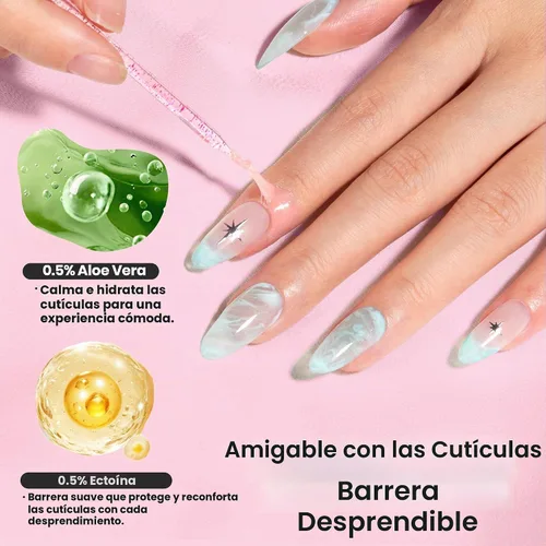 Vista 4 de Beetles - Látex líquido sin olor para uñas, 0.5 onzas líquidas, color rosa