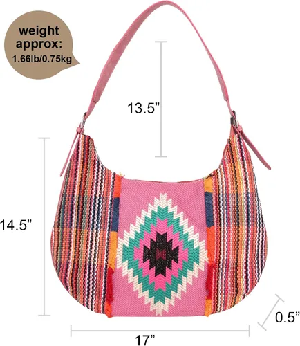 Vista 6 de Montana West Aztec Tapestry Collection - Bolso de mano oculto para mujer