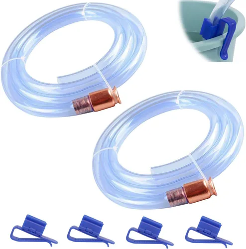 Vista 10 de Manguera de sifón de gas de 3/4 pulgadas, sifón agitador para transferencia de gasolina/combustible/agua, manguera autocebante de seguridad de 6 pies