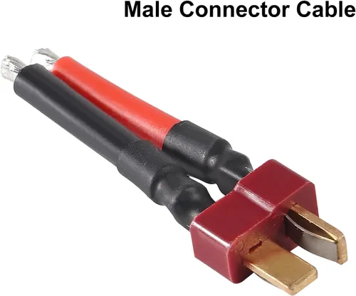 Vista 4 de 6 pares de conectores de enchufe en T hembra macho 12AWG 2.165 in cable de extensión compatible con RC Lipo Cable de batería Drone Car Boat Conexión