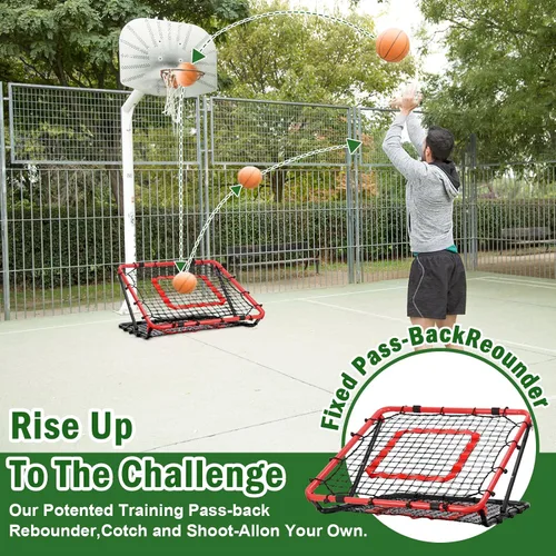 Vista 5 de BaseGoal Baseball and Softball Rebounder Net,Baseball Rebounder,Volleyball Rebounder,Pitch Back Net,Multi-Sport Training Rebound Screen,with