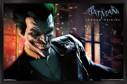 Vista 8 de Trends International DC Comics - Póster de pared de Arkham Origins de Arkham Origins, 14.725 x 22.375 pulgadas, versión enmarcada de madera
