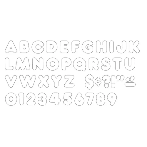 Vista 2 de Letras de 4 pulgadas listas Trend Enterprises Inc., Blanco