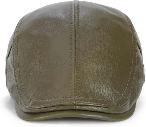 Vista 23 de VOBOOM Gorra de hiedra de cuero genuino ajustable para hombres y mujeres