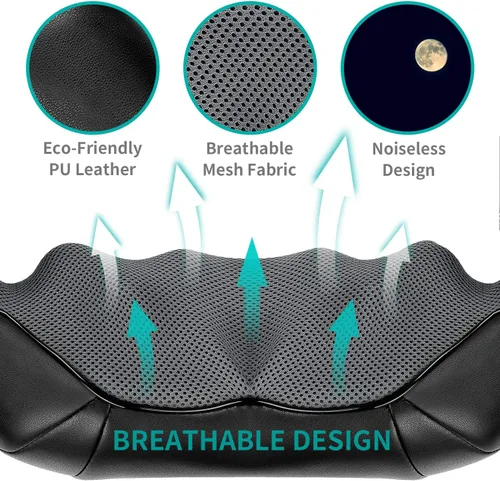Vista 9 de Nekteck Masajeador de cuello y espalda azul y masajeador de pies Shiatsu con calor FM12