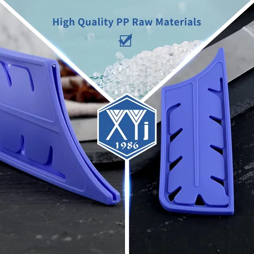 Vista 6 de XYJ Juego de 2 fundas de seguridad para cuchillos de seguridad, protector de borde, funda universal para cuchillos, cuchilla, protector de Azul