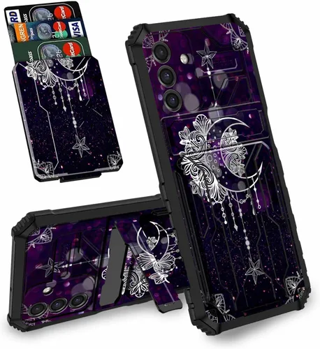 Vista 28 de Funda tipo cartera con versículo bíblico Salmo 46-5 para Samsung Galaxy A16 5G con ranura para tarjeta desmontable para ocultar tarjetas de crédito