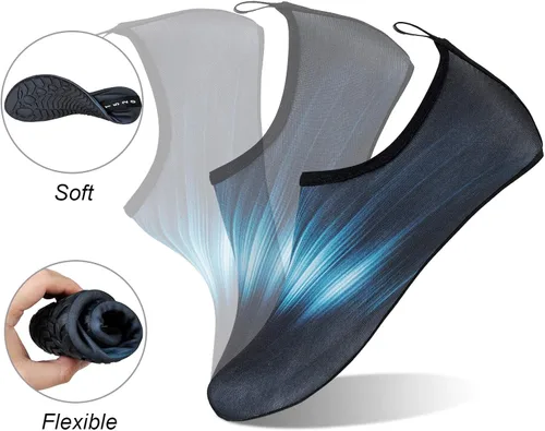 Vista 4 de Zapatos de agua para mujer y hombre descalzo de secado rápido calcetines acuáticos para playa natación surf yoga ejercicio nuevas suelas