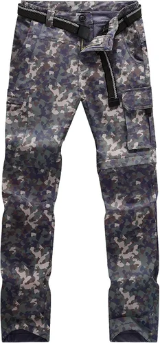 Vista 2 de Pantalones de senderismo para hombre, impermeables, de secado rápido, ligeros, rectos, de trabajo