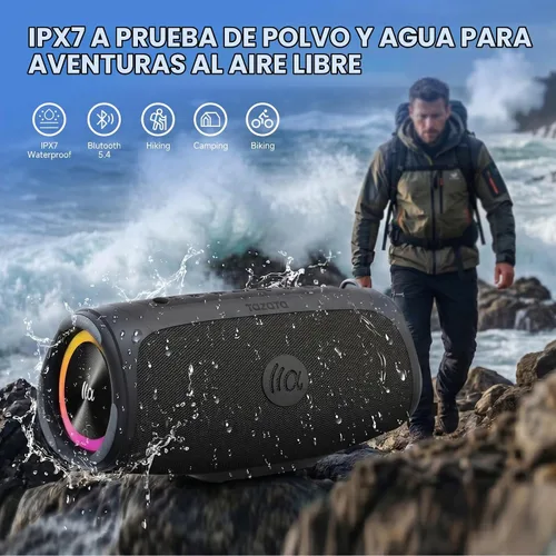 Vista 3 de TAZATA Altavoz al aire libre de Bluetooth, altavoz portátil de Bluetooth