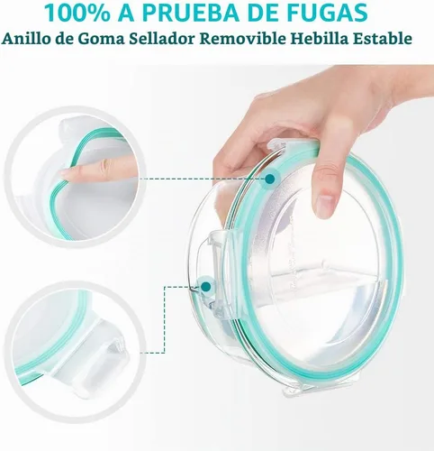 Vista 4 de Bayco Contenedores de vidrio para almacenamiento de alimentos con tapas, 24 piezas, preparación de comidas, cajas Bento herméticas, a prueba de Azul