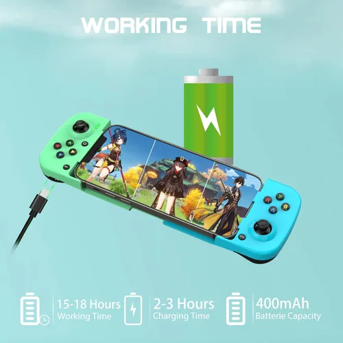 Vista 4 de Joso Bluetooth Controller for iPhone, Android, Direct Play, Low Latency, Phone Controller Gamepad Joystick for Galaxy S23 S22 S21 20 Ultra, iPhone