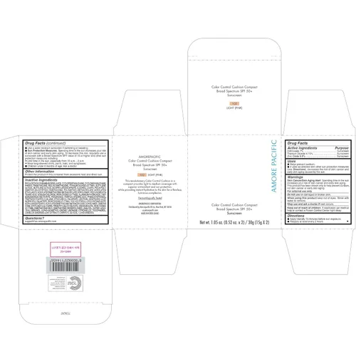 Vista 23 de AMOREPACIFIC – Cojín de control de color, compacto, de amplio espectro SPF 50+