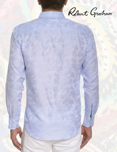 Vista 4 de Robert Graham Camisa tejida de manga larga Wave You para hombre