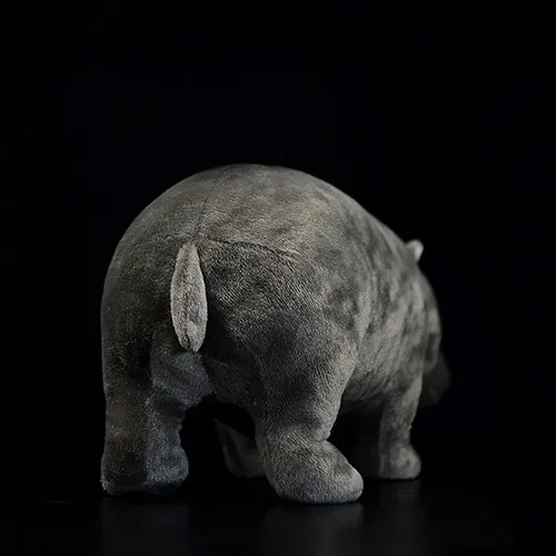 Vista 7 de Juguete de peluche grande de hipopótamo – Animal de peluche realista de 20 pulgadas, animales salvajes suaves hipopótamo, juguetes de peluche