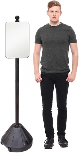Vista 6 de Tip-and-Roll Portable Sign Pole II, 1-Pack (48" tall, Black Base, Includes Custom Printed Signage)