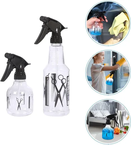 Vista 4 de minkissy Botella de spray continuo Botellas de spray para el cabello Botella de spray de agua para el cabello, botella de spray de peluquería