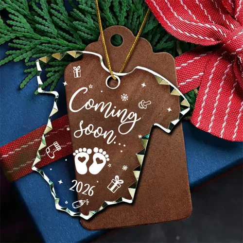 Vista 6 de Jesuspirit Adorno de bebé esperando 2025 – Regalos para futuros padres, padres que esperan ser regalos únicos 2025 – Adorno de Navidad de cristal