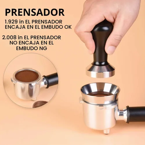 Vista 5 de MATOW Embudo dosificador de espresso de acero inoxidable compatible con portafiltro de 51mm