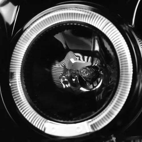 Vista 6 de SPEC-D TUNING Faros Delanteros Proyectores LED con Halo Negro Azabache Compatibles con Nissan Pathfinder 2005-2007, Nissan Frontier 2005-2008, Par