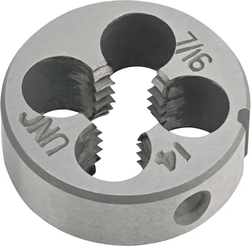 Vista 3 de 7/16 "-14 UNC HSS Tap And Die Set, 7/16 x 14 UNC Macho de rosca de máquina y rosca redonda Die mano derecha 7/16 x 14 UNC HSS Machine Thread Tap