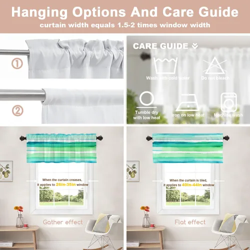 Vista 159 de Shrahala Orange Autumn Autumn Blackout Curtain Tiers, Fall Kitchen Valance Light Blocking Tier Drapes with Rod Pocket, 2 Pack 26 X 24 in