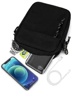 Vista 7 de Bolso bandolera pequeño para hombre, mini bolso cruzado para mujer, bolso de viaje para pasaporte, bolso de mensajero para actividades diarias