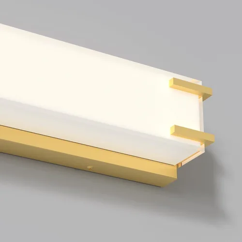 Vista 4 de Lámparas LED para baño sobre espejo, luz de tocador de 16 pulgadas con pantalla blanca lechosa, luz diurna 4000K, acabado cromado, barra de baño