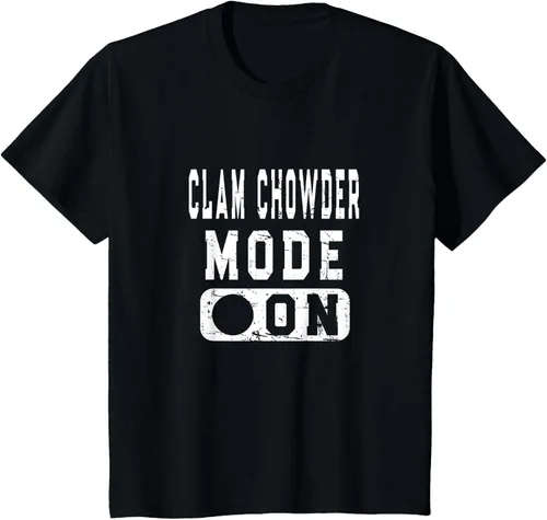 Vista 37 de Clam Chowder Mode On - Camiseta de broma de sopa de almejas, Negro