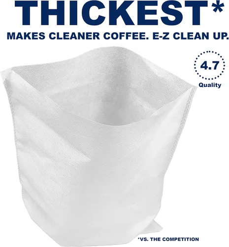 Vista 3 de Paquete de 50 filtros de café frío, 12 x 13 pulgadas, compatibles con las principales cafeteras de preparación fría