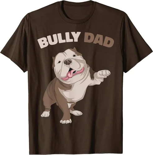 Vista 25 de American Bully Dad Dog Owner Father Funny Men T-Shirt Asphalt Grey