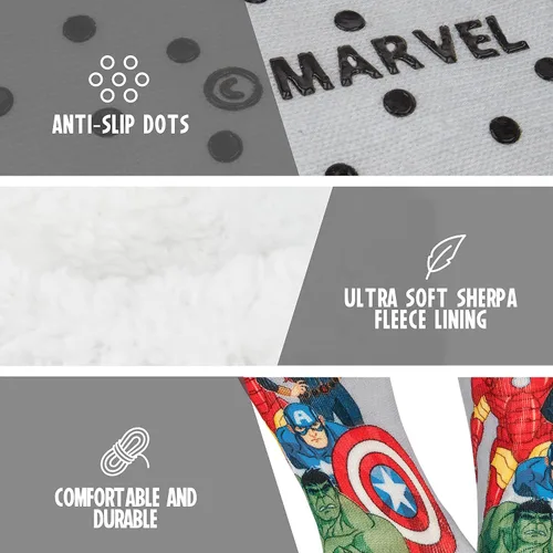 Vista 6 de Marvel Calcetines esponjosos, Calcetines para hombre, Pantera Negra Thor calcetines de punto cálido