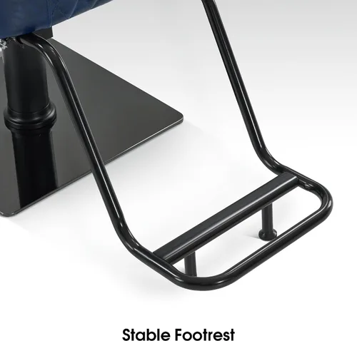 Vista 8 de BarberPub Silla clásica de peluquería, bomba hidráulica de 440 libras, silla reclinable manual para estilista, hogar y salón de belleza, barbería