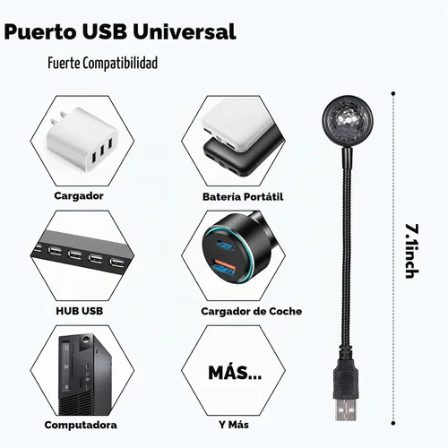 Vista 6 de LuxLumin Luces de techo para automóvil, proyector de estrella USB, luz nocturna, luces interiores ajustables para automóvil, luces LED portátiles