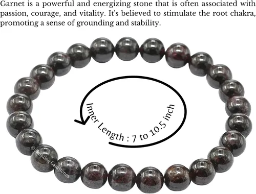 Vista 321 de Amazing Gemstone Crystal Bracelet for Women Men's Gifts - Protection Healing Crystal Bracelet - 8mm Gemstone Beaded Stretchable Bracelet Pulseras
