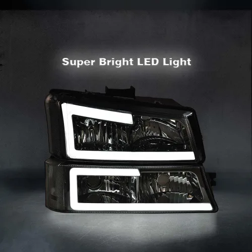 Vista 7 de G-PLUS Conjunto de faros LED, compatibles con Chevy Avalanche Silverado 1500 2500 3500 y HD 2003, 2004, 2005, 2006, faros delanteros