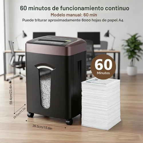 Vista 5 de Wingwise Trituradora de papel micro cortada de 16 hojas resistente