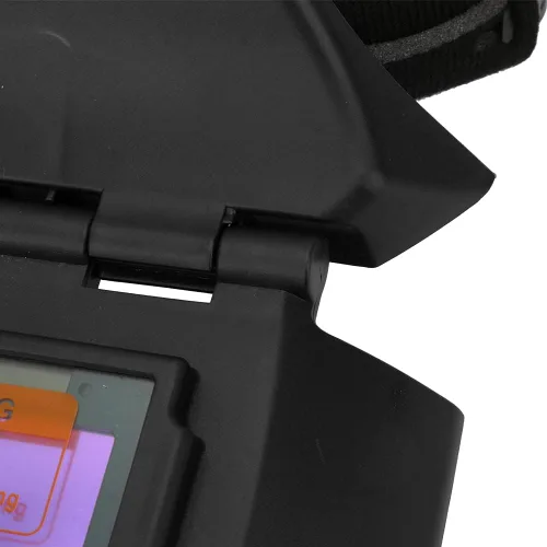Vista 3 de Casco de soldadura fotoeléctrica, máscara de soldadura de oscurecimiento automático solar, casco de soldadura para soldadura eléctrica de gas (negro)