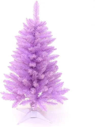 Vista 13 de Mini Árbol de Navidad de 3 pies artificial de escritorio para la decoración de Navidad y Halloween con 160 puntas de ramas, negro