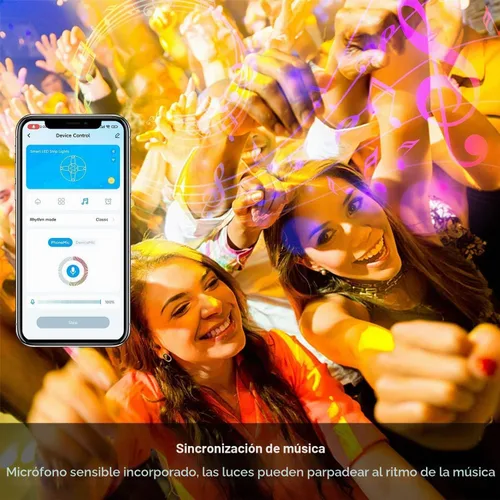 Vista 4 de DAYBETTER Luces LED inteligentes WiFi, tira de luces LED RGB de 25 pies compatibles con Alexa y Google Assistant, control remoto por voz