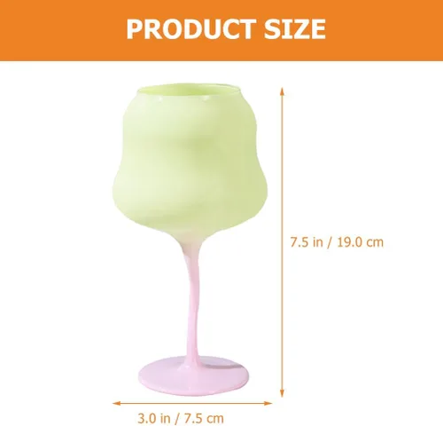 Vista 7 de Gadpiparty Juego de copas de vino con forma de flor, copas de copa de vino, copas de cristal con forma de flor, vasos de tallo para boda, primavera