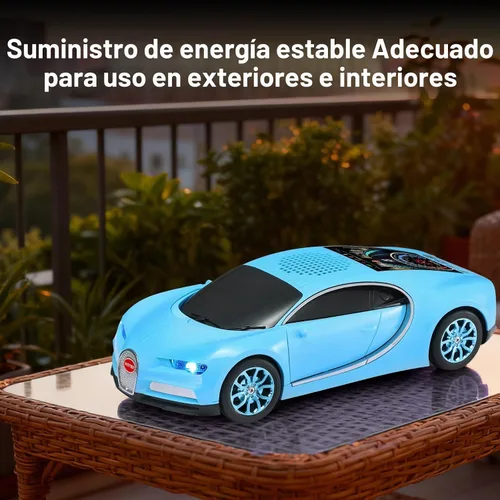 Vista 8 de WSTER Altavoz Bluetooth de lujo modelo de automóvil deportivo con sonido HD, emparejamiento estéreo TWS, pantalla de visualización, micrófono Azul
