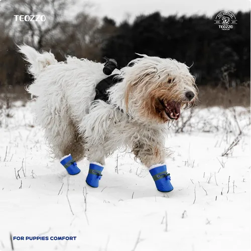 Vista 2 de Botas para Perro Botas de Nieve para Perro para Perros de Invierno Botas y Protector de Patas Botines Cálidos para Cachorro con Tira Reflectante