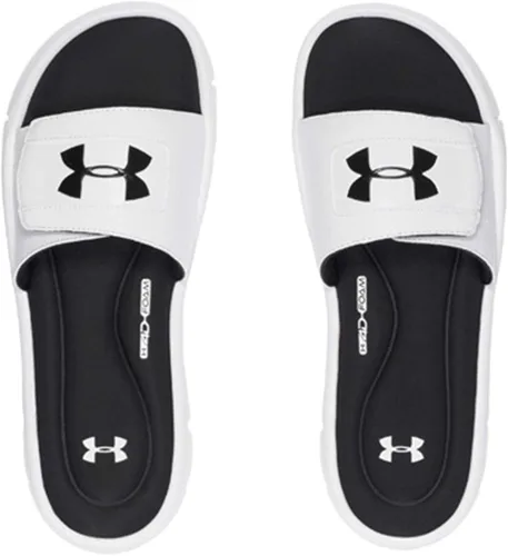Vista 3 de Under Armour Ignite V Slide Sandalia de meter para hombre, blanco, 7